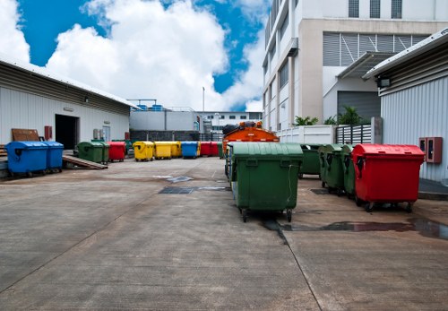 Waste removal workers collecting trash in Paddington