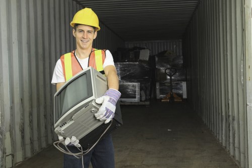 Man and van ready to load green waste outside a Paddington property