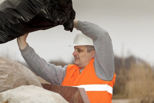 Various types of home clearance services being performed